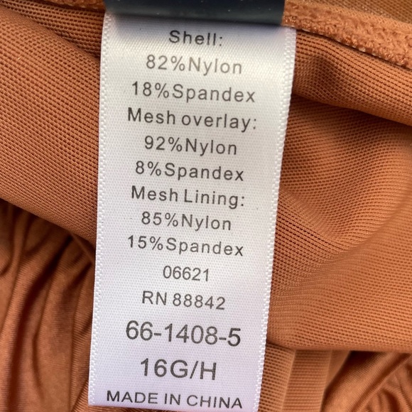 New Gabifresh swimsuits for all Rose Gold One Piece Swimsuit plunge ruched tie - Picture 8 of 12